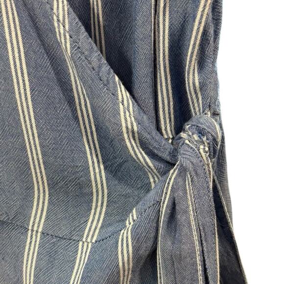 HOLLISTER Blue and White Striped Wrap-Dress/Summer Dress, Size Medium - Picture 5 of 12